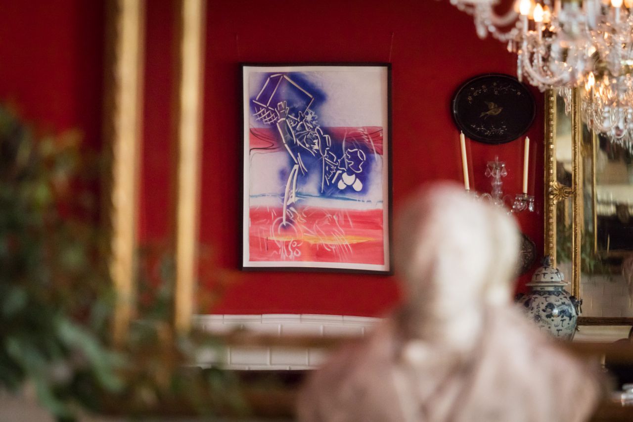 Obra sobre papel del artista Sigmar Polke de 1981.