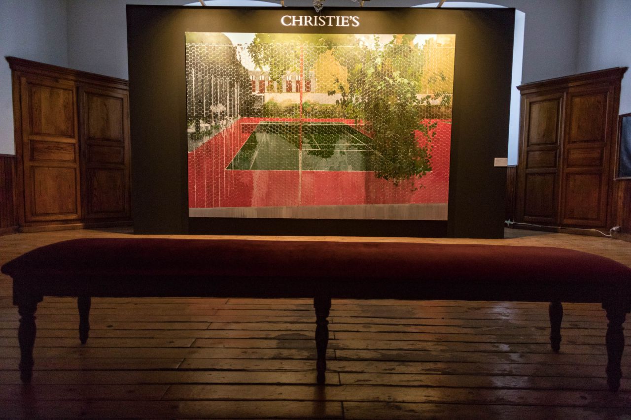 Hurvin Anderson, Country Club: Chicken Wire, óleo sobre lienzo, 240 x 347 cm, 2008.