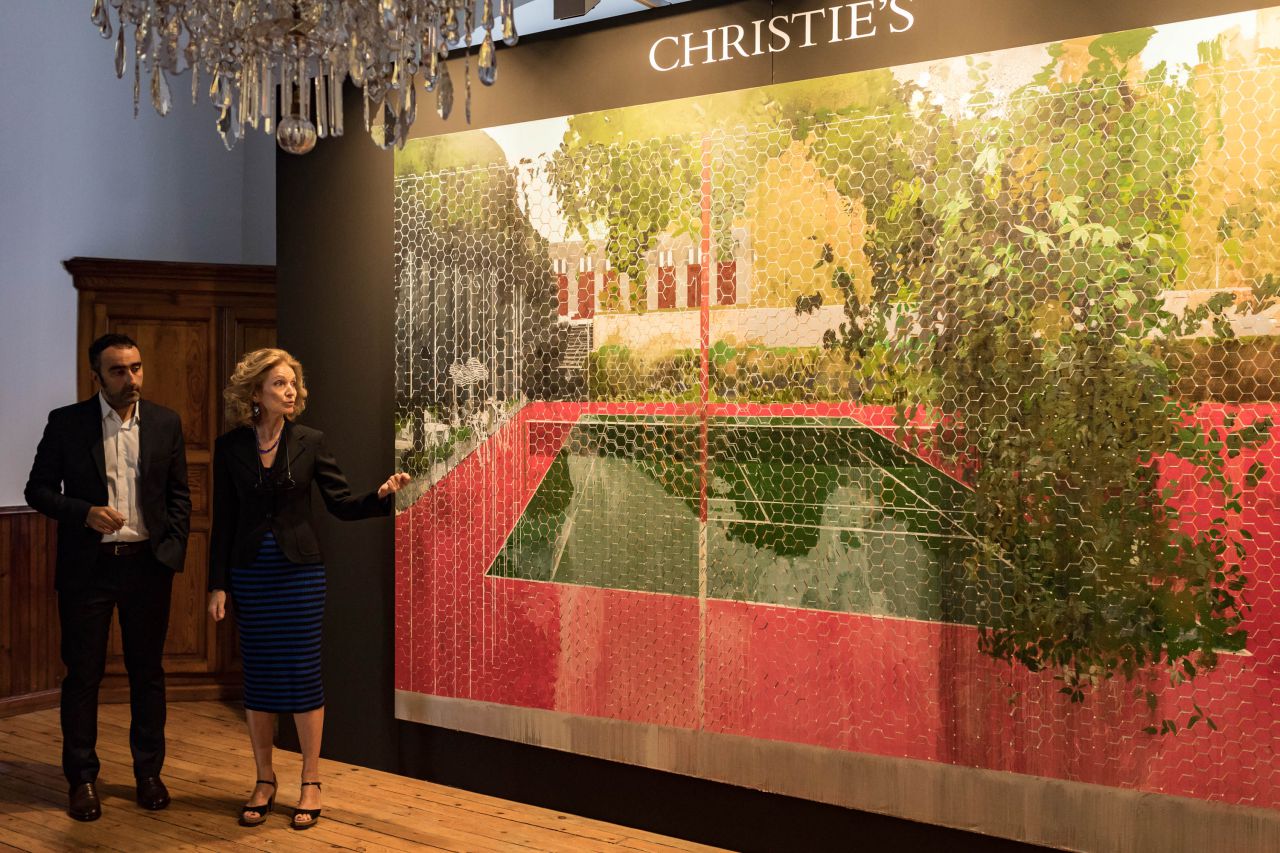Hurvin Anderson, Country Club: Chicken Wire, óleo sobre lienzo, 240 x 347 cm, 2008.