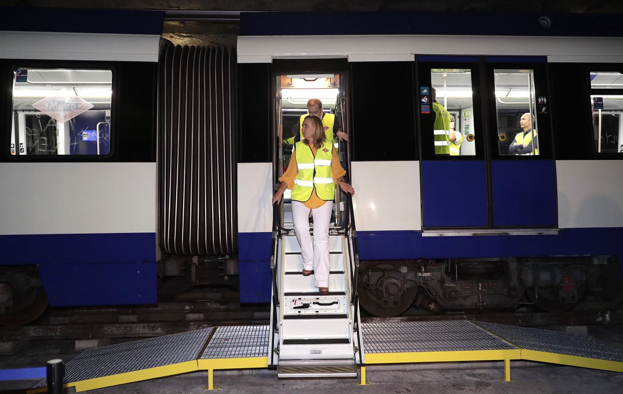 Simulacro de incendios en el Metro de Madrid. 
