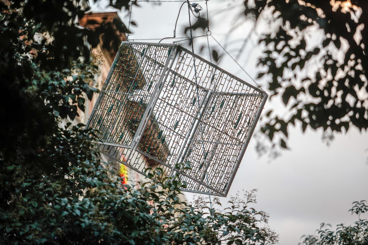 Luces de navidad en la calle Corredera Baja de San Pablo.