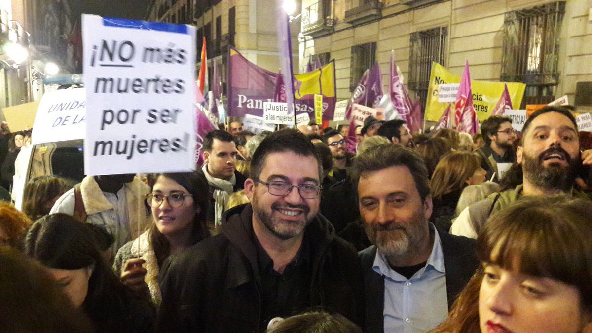 Manifestación en Madrid contra la violencia de género