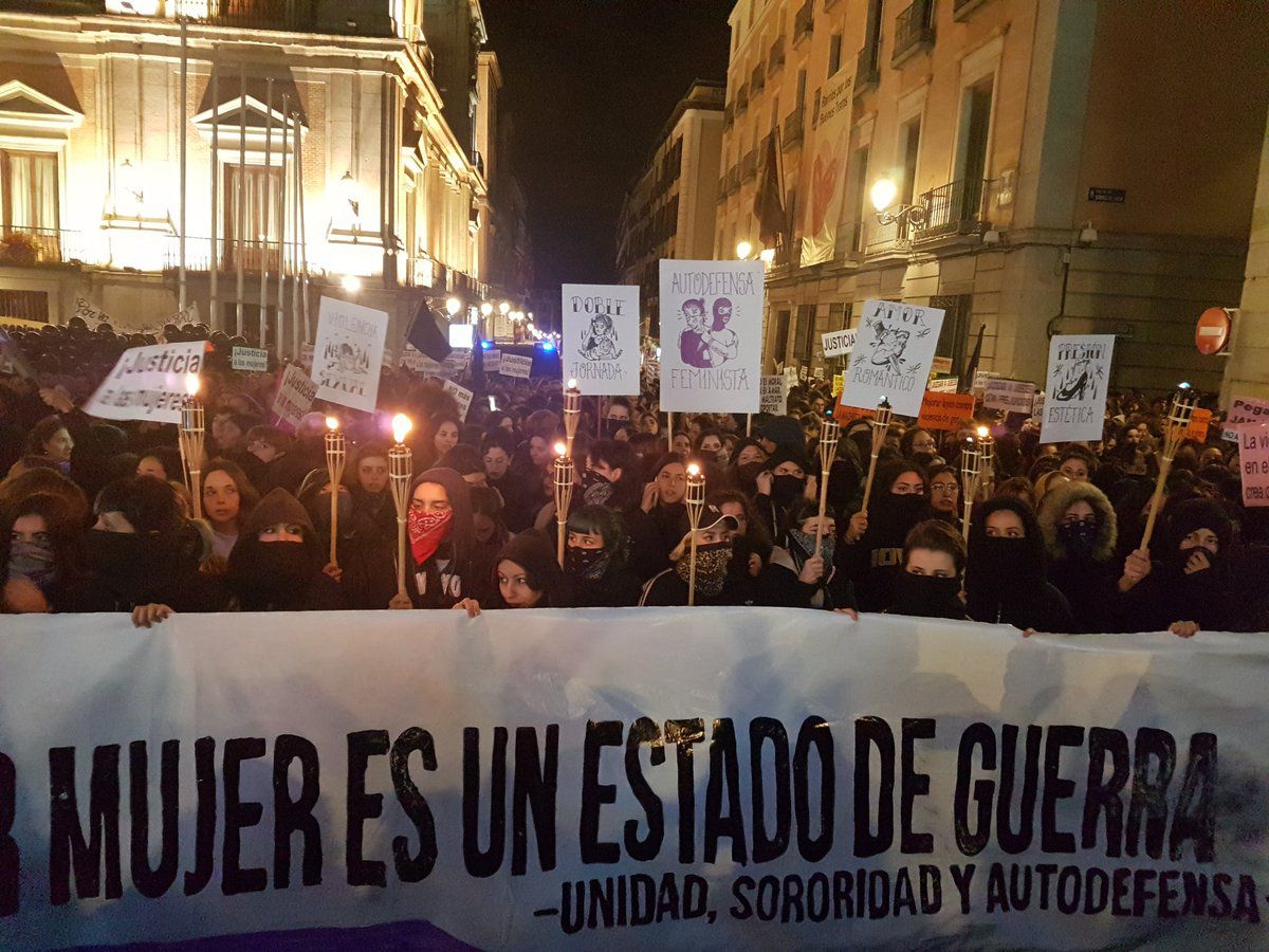 Manifestación en Madrid contra la violencia de género