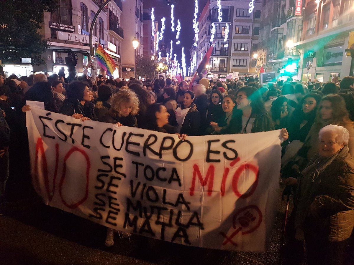 Manifestación en Madrid contra la violencia de género