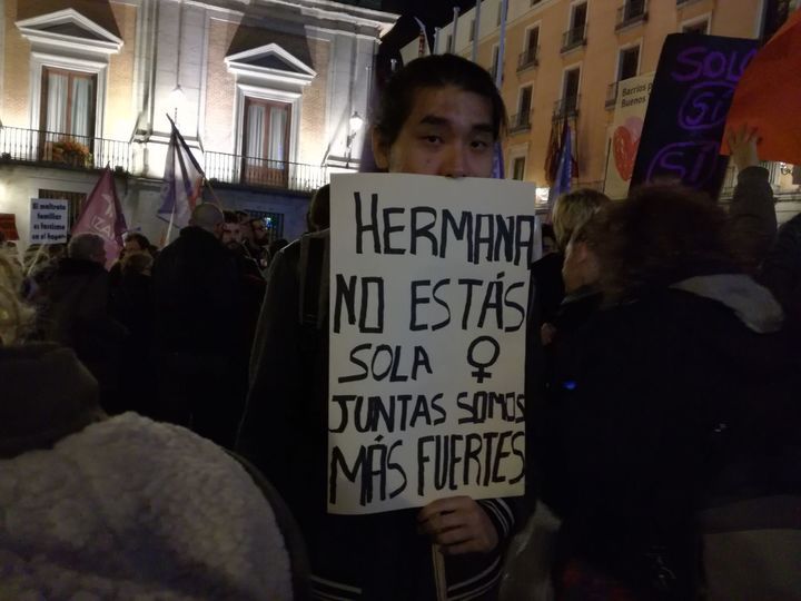 Manifestación en Madrid contra la violencia de género