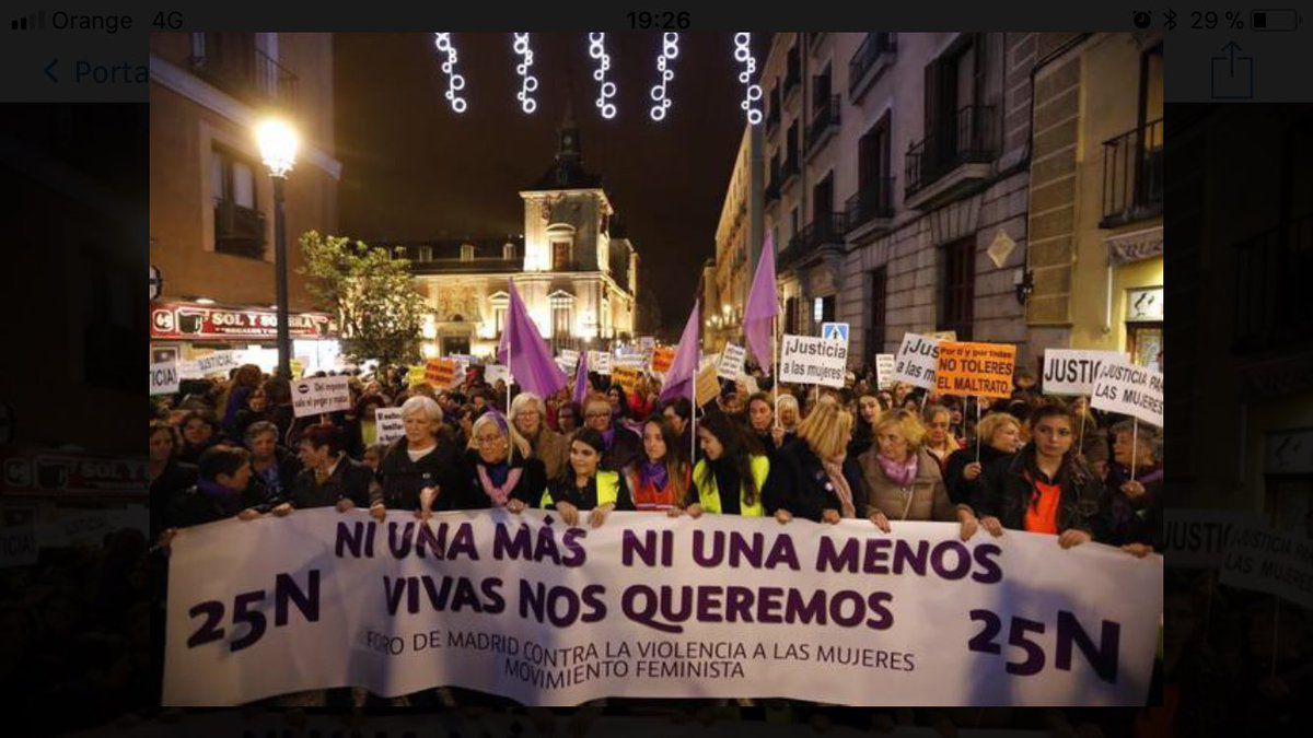 Manifestación en Madrid contra la violencia de género