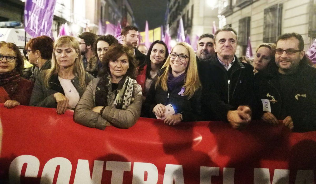 Manifestación en Madrid contra la violencia de género