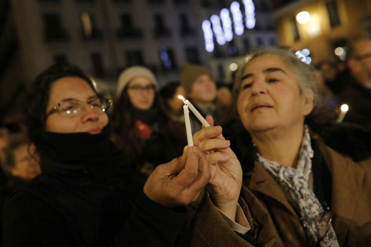 La fiesta de las Luces, Janucá, en la Plaza de la Villa.