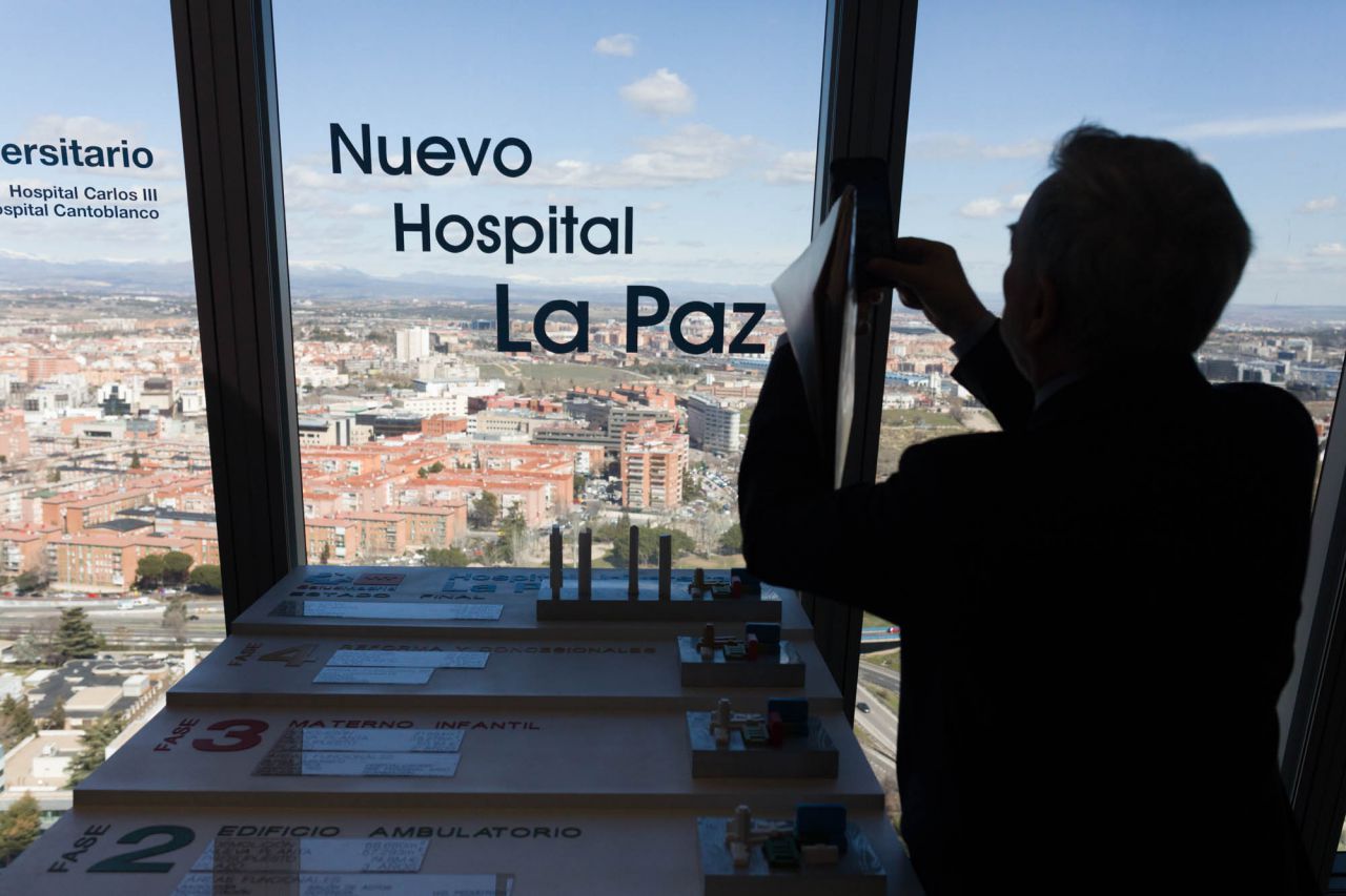 Vistas del hospital La Paz desde la Torre Espacio.
