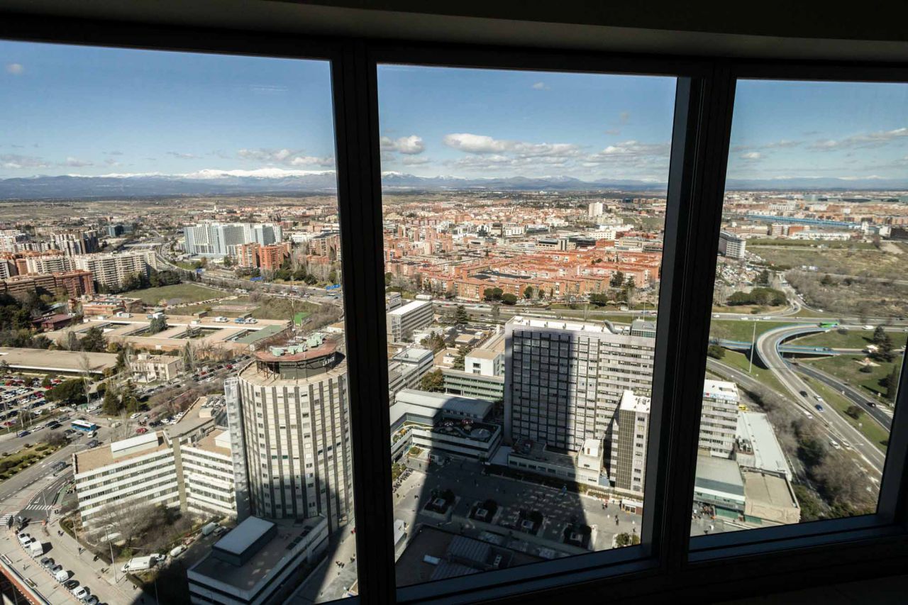 Vistas del hospital La Paz desde la Torre Espacio.