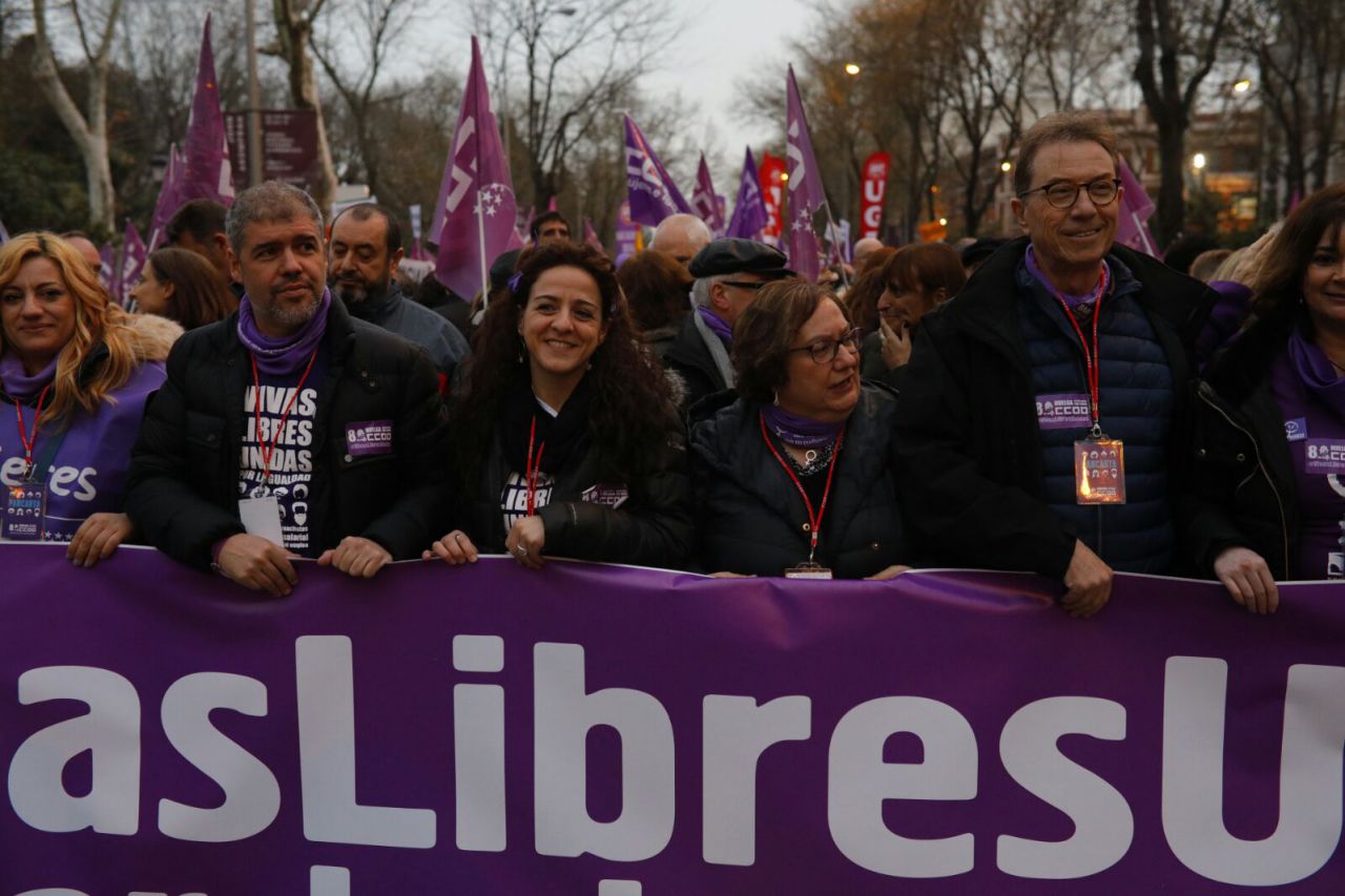 CCOO en la manifestación por el Día de la Mujer.