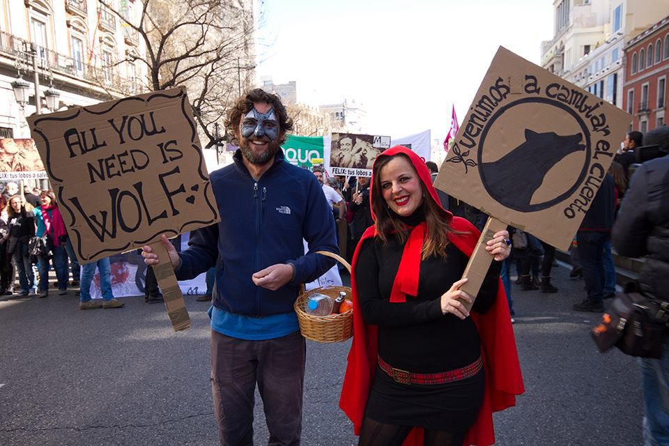 Manifestación por la protección del lobo ibérico