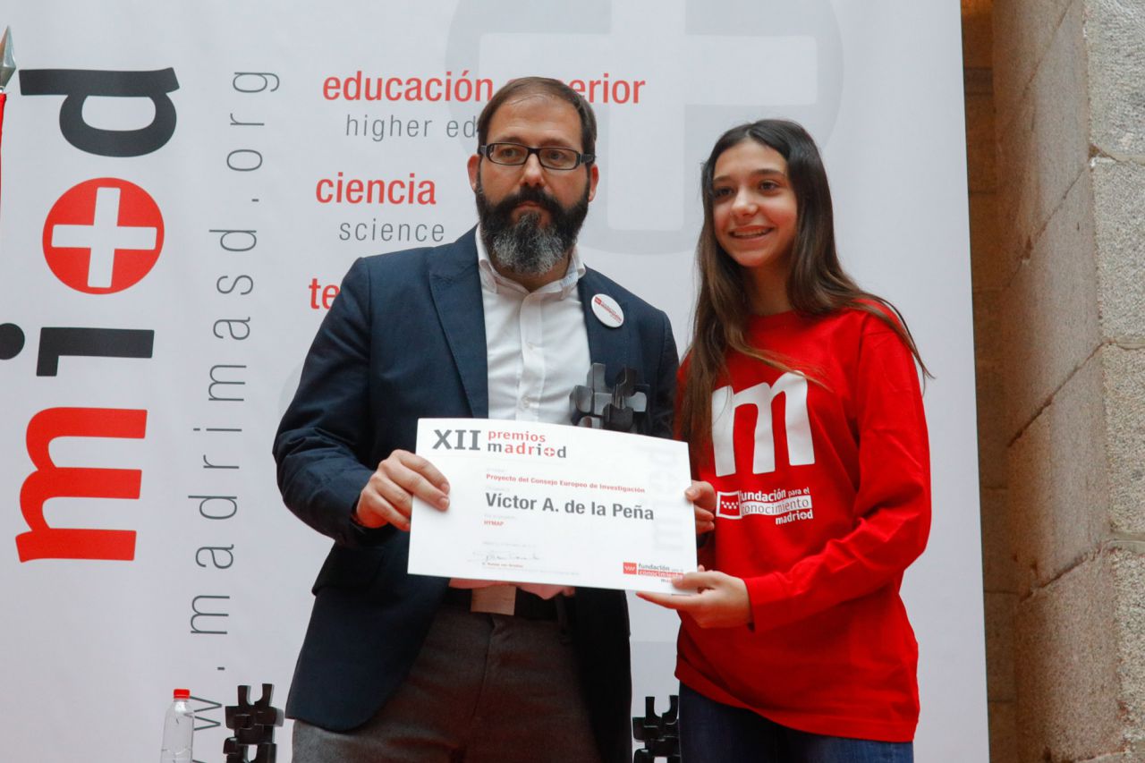 Premio por el proyecto del consejo de Europa de Investigación al doctor Victor A. de la Peña. 