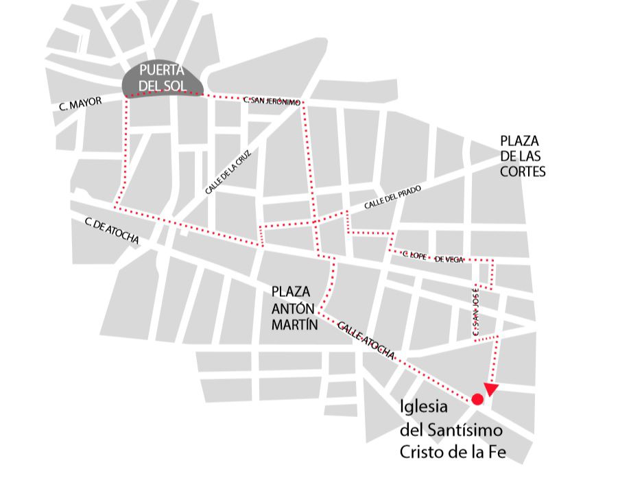 VIERNES SANTO - 19 horas
Imagen: Nuestro Padre Jesús del Perdón (Víctor González Gil, 1945).

Organización: Hermandad del Silencio y Cofradía de Nazarenos del Santísimo Cristo de la Fe, Nuestro Padre Jesús del Perdón y María Santísima de los Desamparados. 

Acompañamiento musical: Agrupación Musical Santa Marta y Sagrada Cena (León).