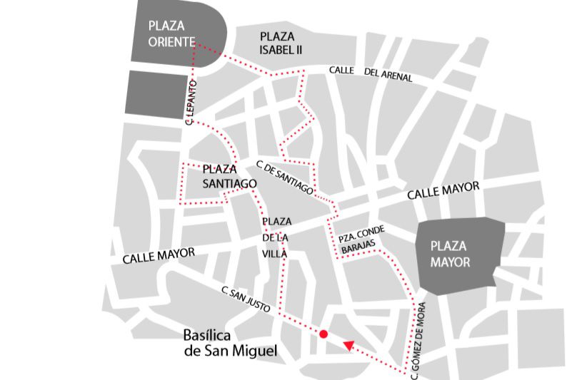 DOMINGO DE RAMOS- 18.30 horas 
Imágenes: Santísimo Cristo de la Fe y del Perdón (Luis Salvador Carmona, s. XVIII). María Santísima Inmaculada, Madre De La Iglesia (Juan Manuel Miñarro López, 1996).

Organización: Hermandad Sacramental y Cofradía de Nazarenos del Santísimo Cristo de la Fe y del Perdón, María Santísima Inmaculada Madre de la Iglesia y Arcángel San Miguel (Los Estudiantes). 

Acompañamiento musical: Música de capilla en el Cristo y la Banda de Música del Regimiento de Infantería Inmemorial del Rey Nº 1 del C.G.E., en la Virgen.
