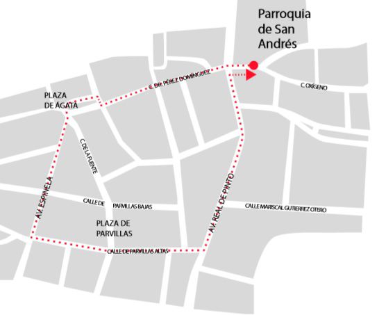 JUEVES SANTO- 20 horas
Imágenes: Jesús Amarrado a la Columna Jesús Nazareno Virgen de la Soledad.

Organización: Cofradía de Nuestro Padre Jesús Nazareno y Santísima Virgen de la Soledad.

Acompañamiento musical: Banda de Música del Ayuntamiento de Humanes (Madrid) “Villa de Humanes”.
