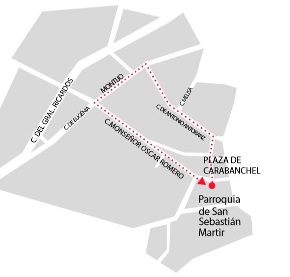 JUEVES SANTO - 21 horas
Imagen:Santísimo Cristo de la Misericordia y El Perdón.

Organización:Hermandad de Santiago Apóstol.