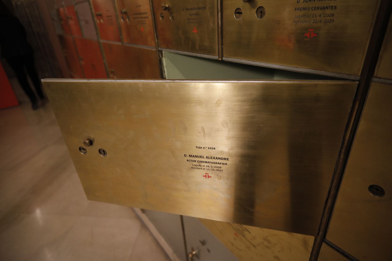 La caja de seguridad en la que Manuel Alexandre depositó su legado el 18 de febrero de 2009.