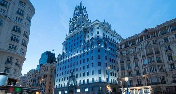 El Edificio de la Fundación Telefónica en el Día del Autismo de 2017