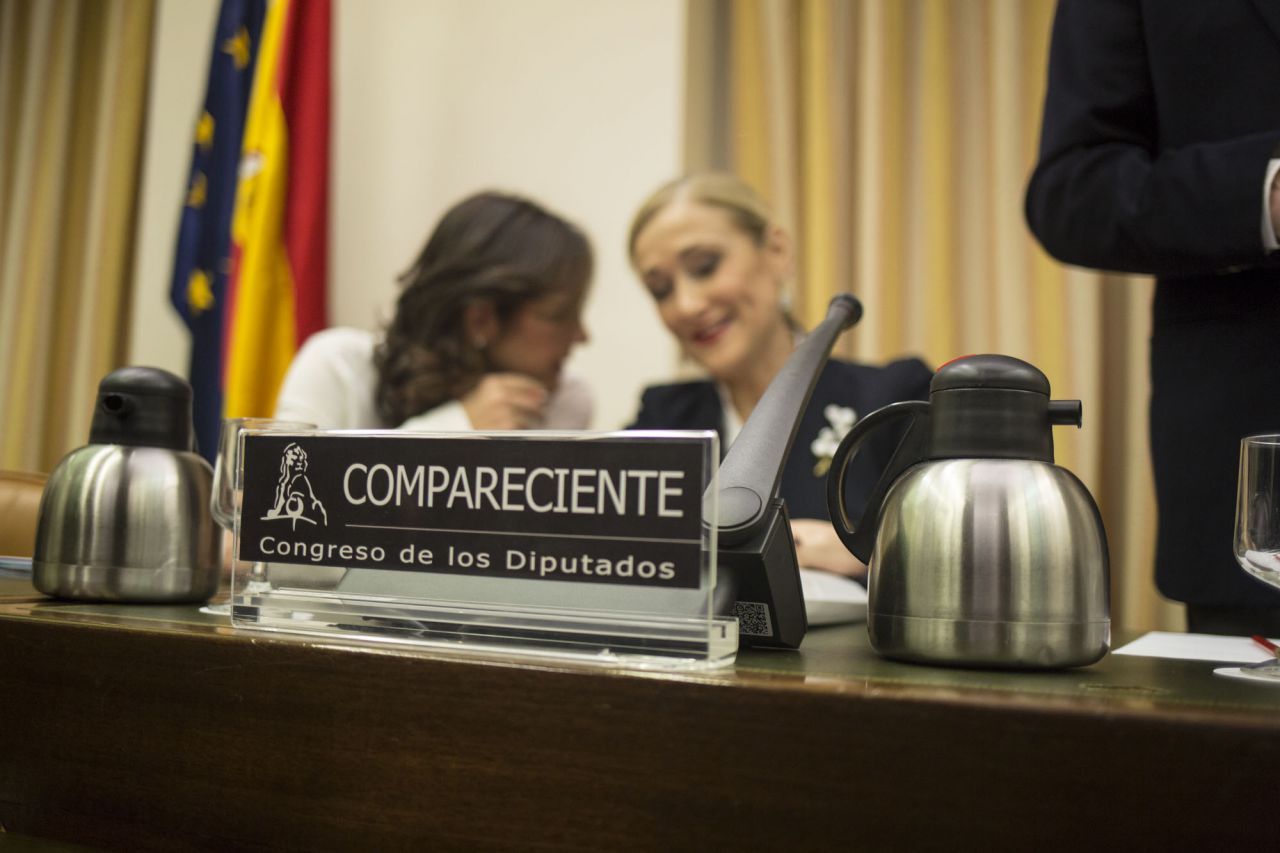 La Presidente de la Comunidad de Madrid Cristina Cifuentes comparece ante la Comisión de Investigación en el Congreso de los Diputados por la financiación ilegal del Partido Popular.