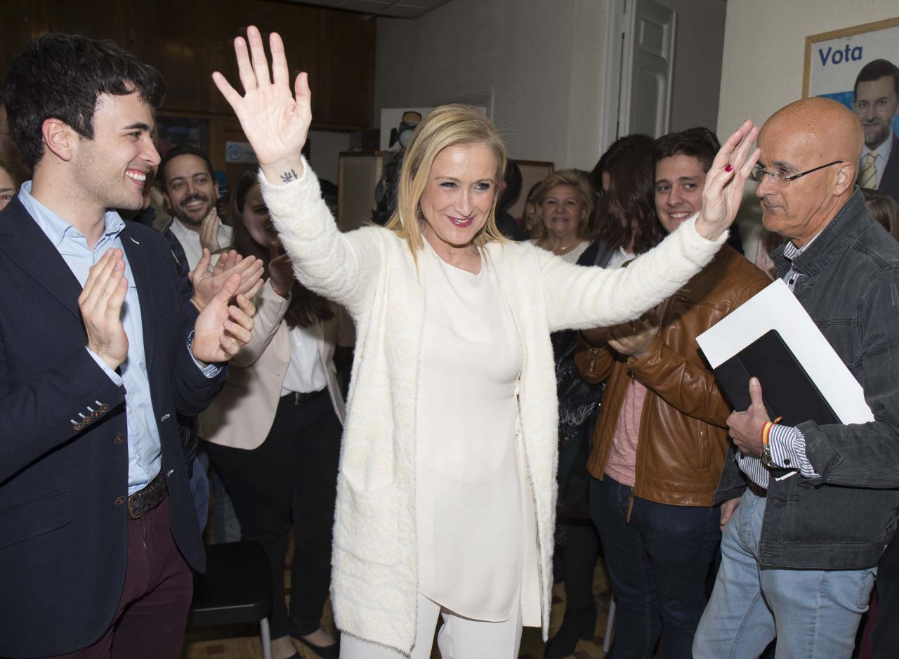 Cristina Cifuentes se proclama vencedora de las primarias del PP.