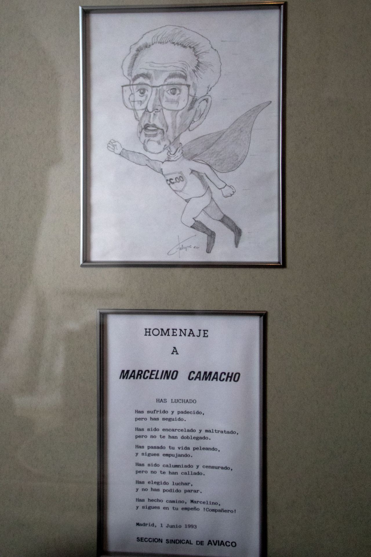 Uno de los obsequios que guardaba el sindicalista en su despacho.