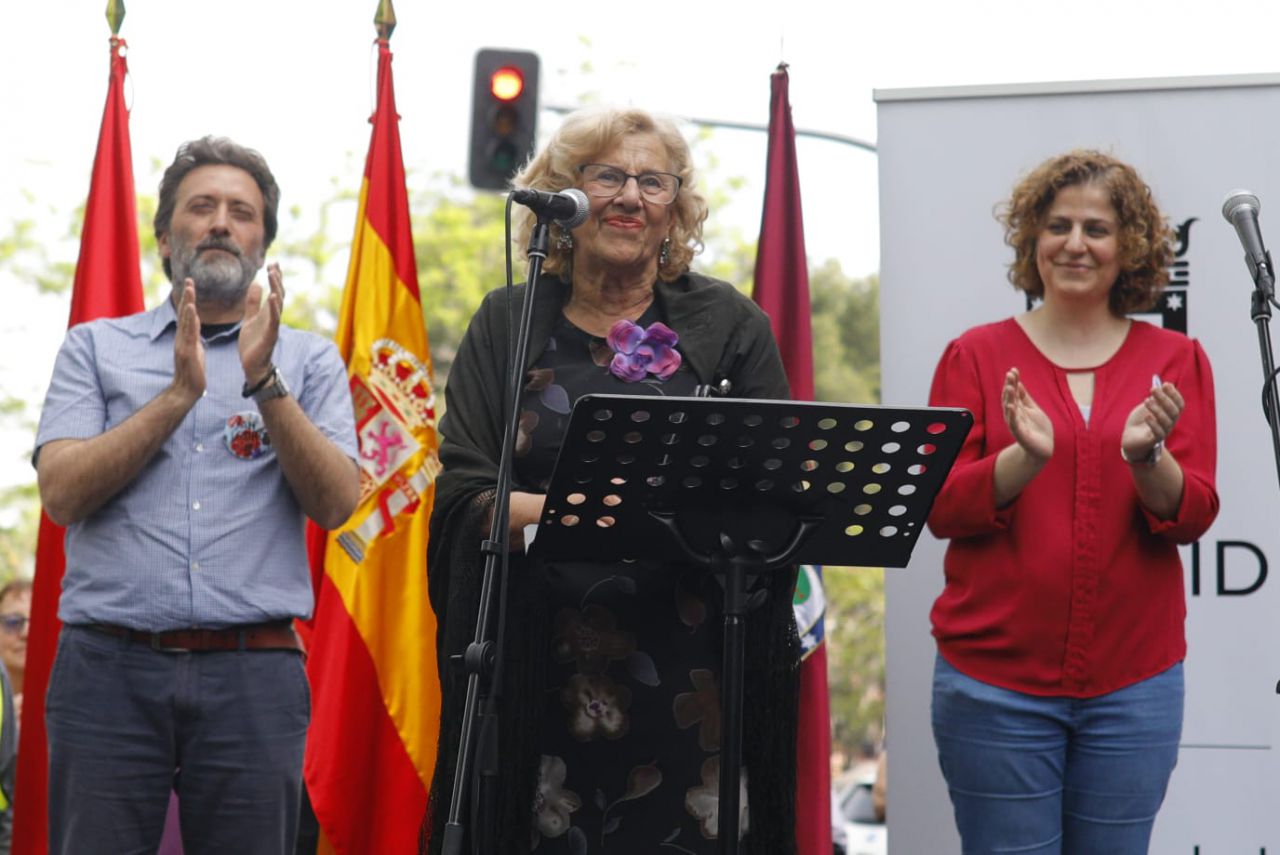 Mauricio Valiente, Manuela Carmena y Esther Gómez.