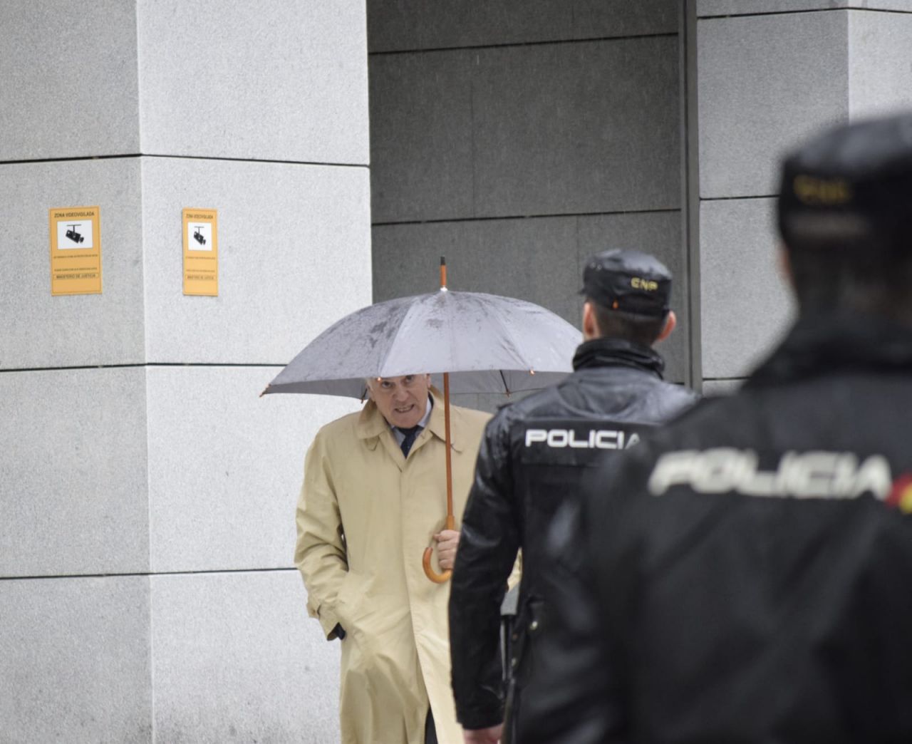 Luis Bárcenas, a su llegada a la Audiencia Provincial de Madrid