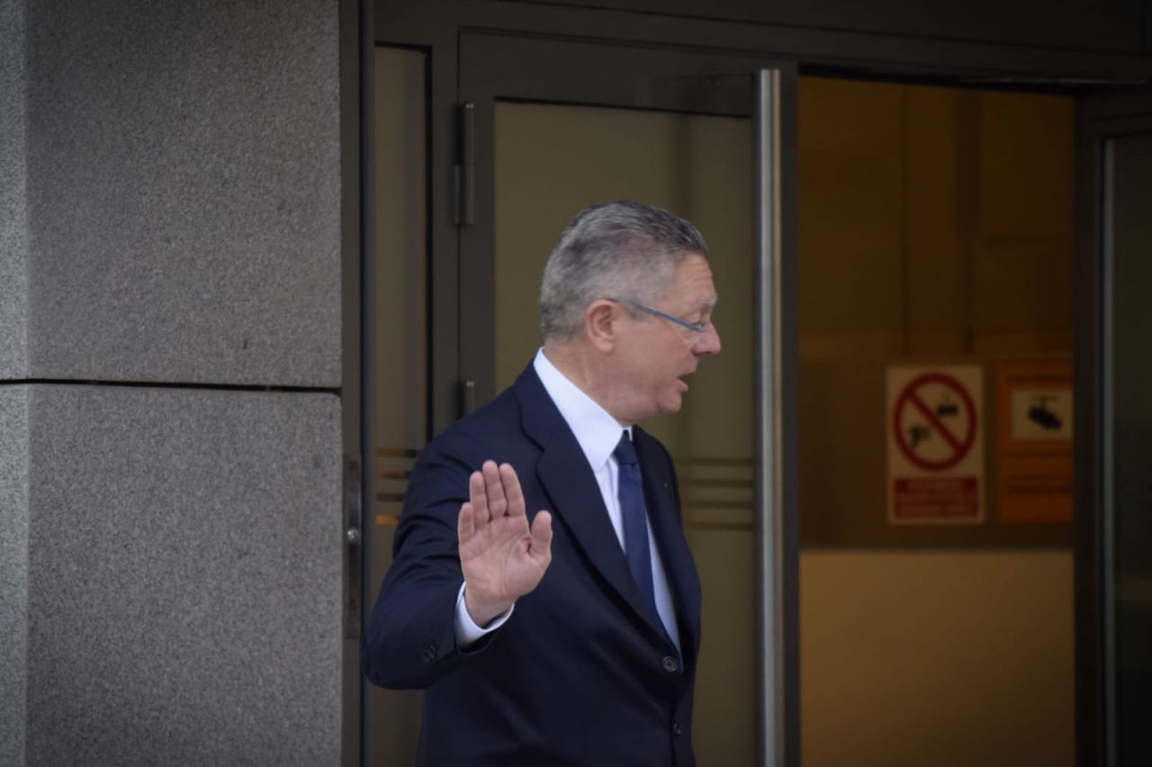 Acompañado de su hijo, Alberto Ruiz Gallardón acude a la Audiencia Nacional para declarar por la compra de Inassa por parte del Canal de Isabel II