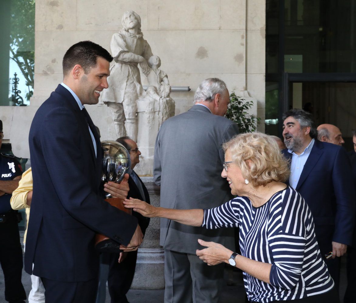 Felipe Reyes y Manuela Carmena.