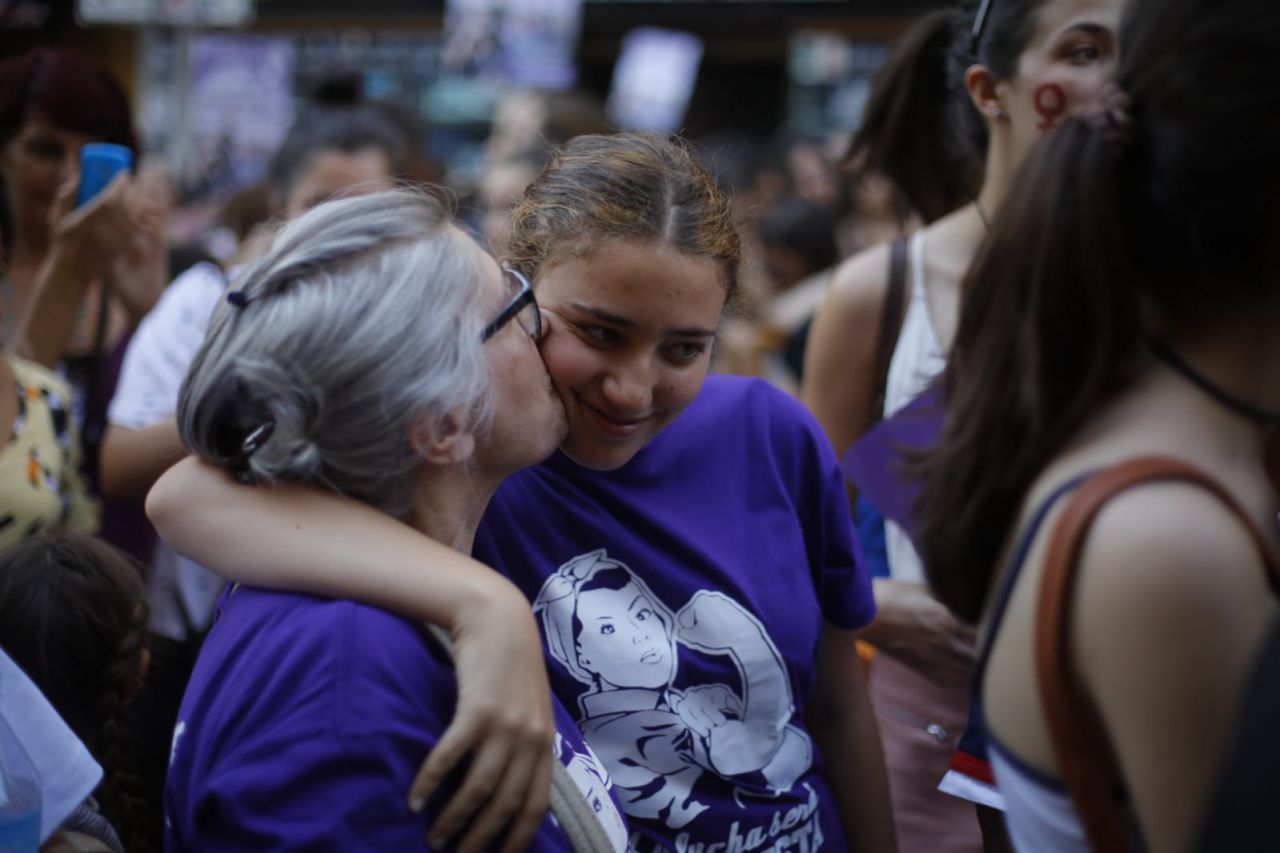 Manifestación en protesta por la puesta en libertad bajo fianza de los condenados por abusos sexuales a una mujer en la fiestas de San Fermín y conocidos como 'La Manada'