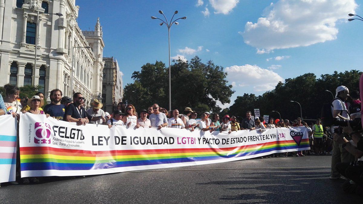 Segunda pancarta de la marcha del Orgullo 2018.