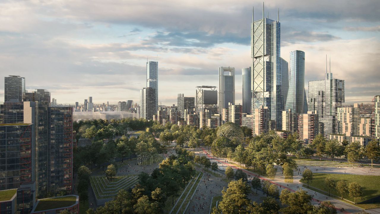 También se contempla la construcción de tres rascacielos que completarán el ‘skyline’ de la ciudad, ya que su altura será similar a las cuatro torres situadas en la antigua ciudad deportiva del Real Madrid.