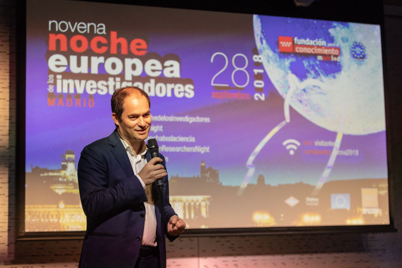 Alejandro Arranz, director general de Investigación e Innovación de la Comunidad de Madrid, en el primer Certamen de vídeos científicos 
