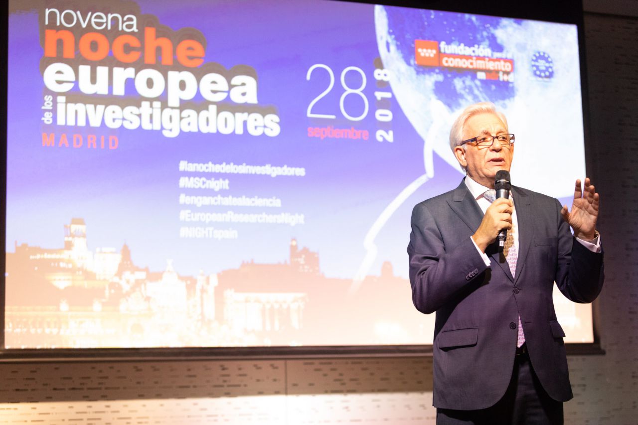 Jesús Sánchez Martos, director de la Fundación para el Conocimiento Madri+d, habla en el primer Certamen de vídeos científicos 