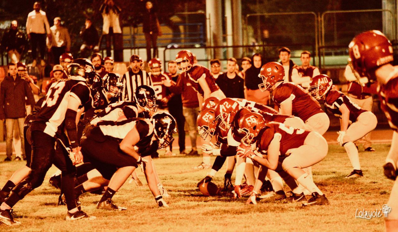 Primera jornada de la Liga madrileña de fútbol americano 9x9. 