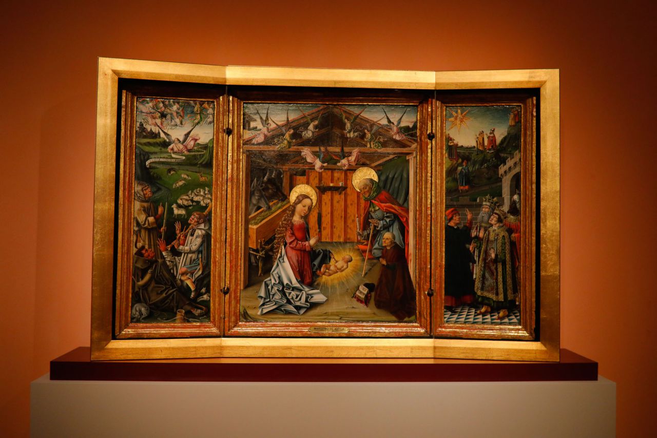 Tríptico del nacimiento 1467-1500 de García del Barco del Museo Lázaro Galdiano.
