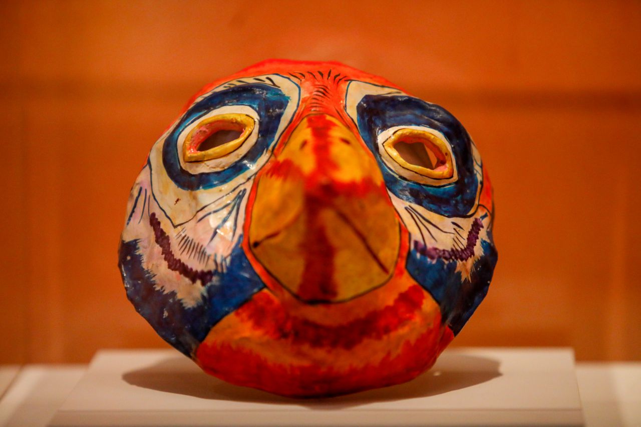 Máscara zoomorfa de Florentino Jiménez del Museo Nacional de Antropología.