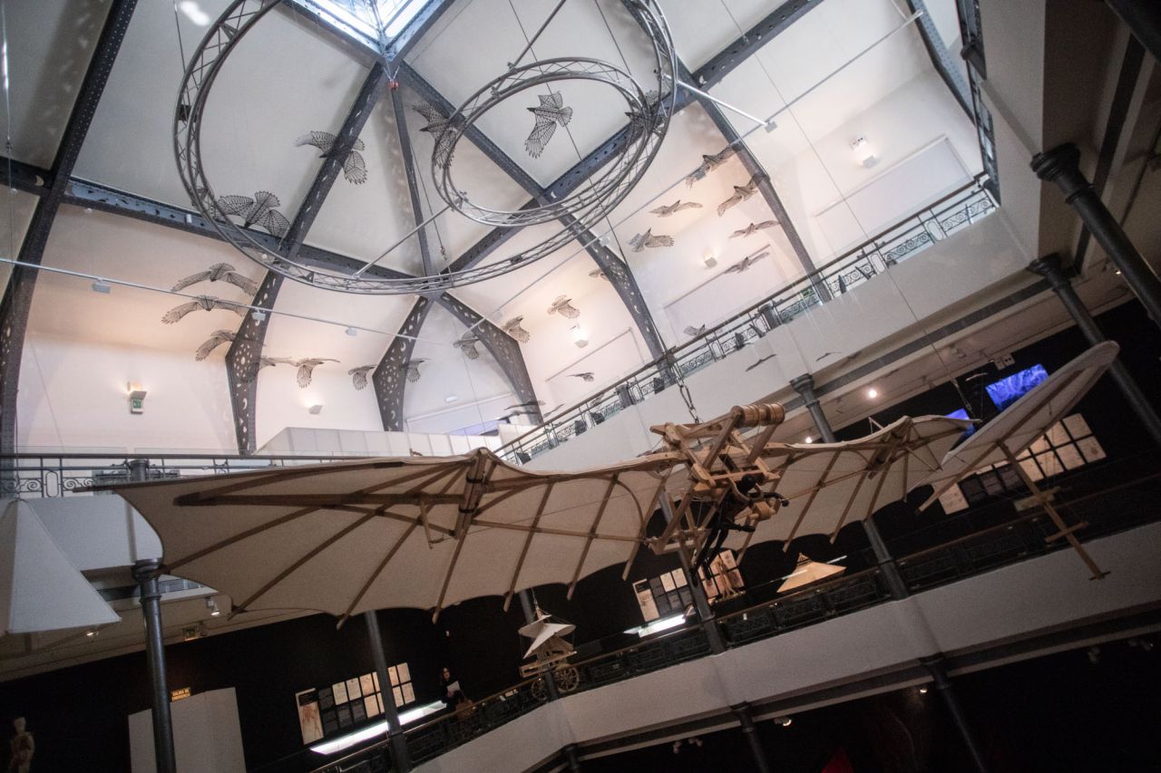 Vista de los inventos de Leonardo Da Vinci.