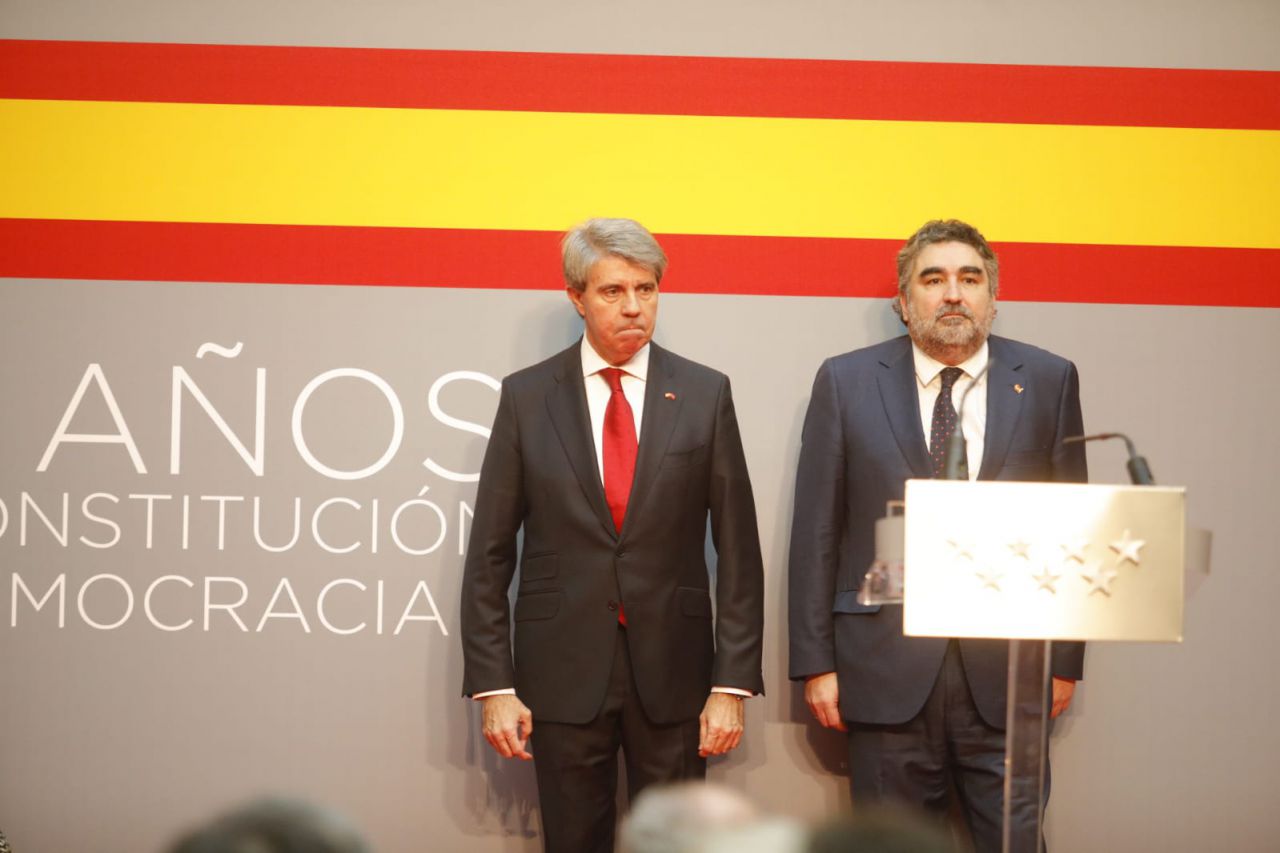 El presidente de la Comunidad de Madrid, Ángel Garrido, junto al Delegado del Gobierno en Madrid, José Manuel Rodríguez Uribes