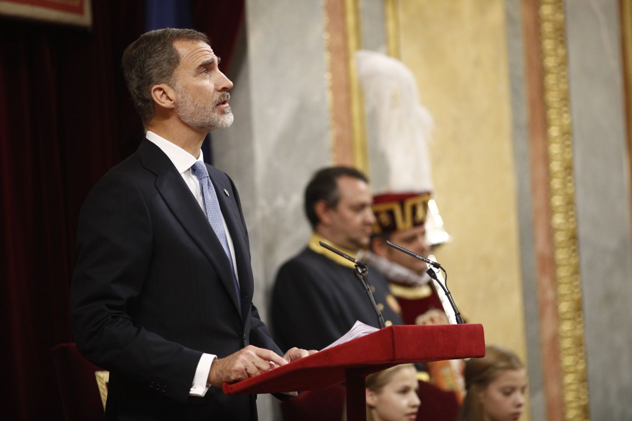 Felipe VI durante su discurso