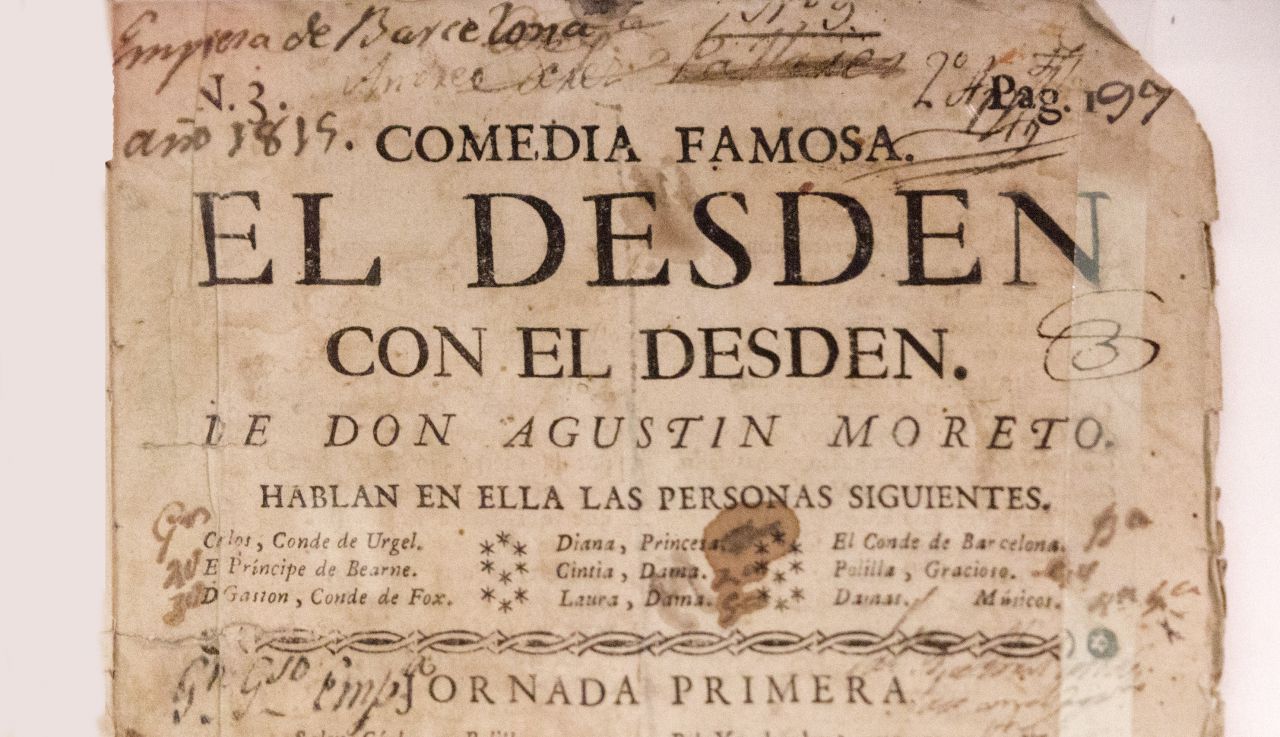 Portada de su comedia El desdén con el desdén