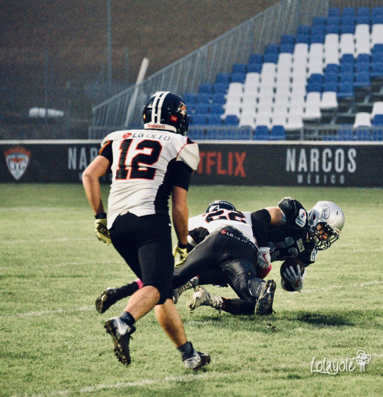 LG OLED Black Demons Las Rozas (negro y blanco) vs Badalona Dracs (negro y dorado). 