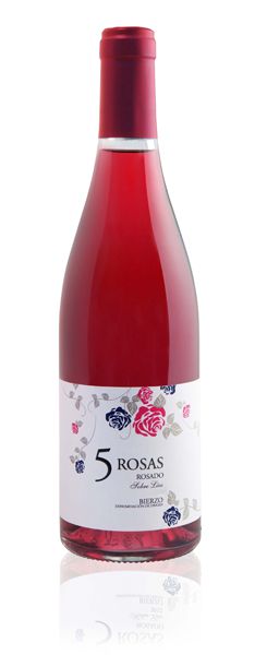 5 Rosas Rosado sobre lías