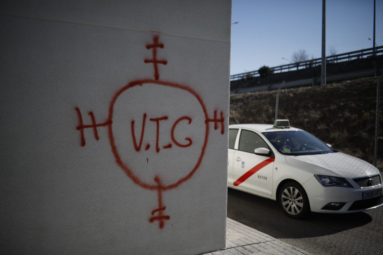 Pintada contra las VTC