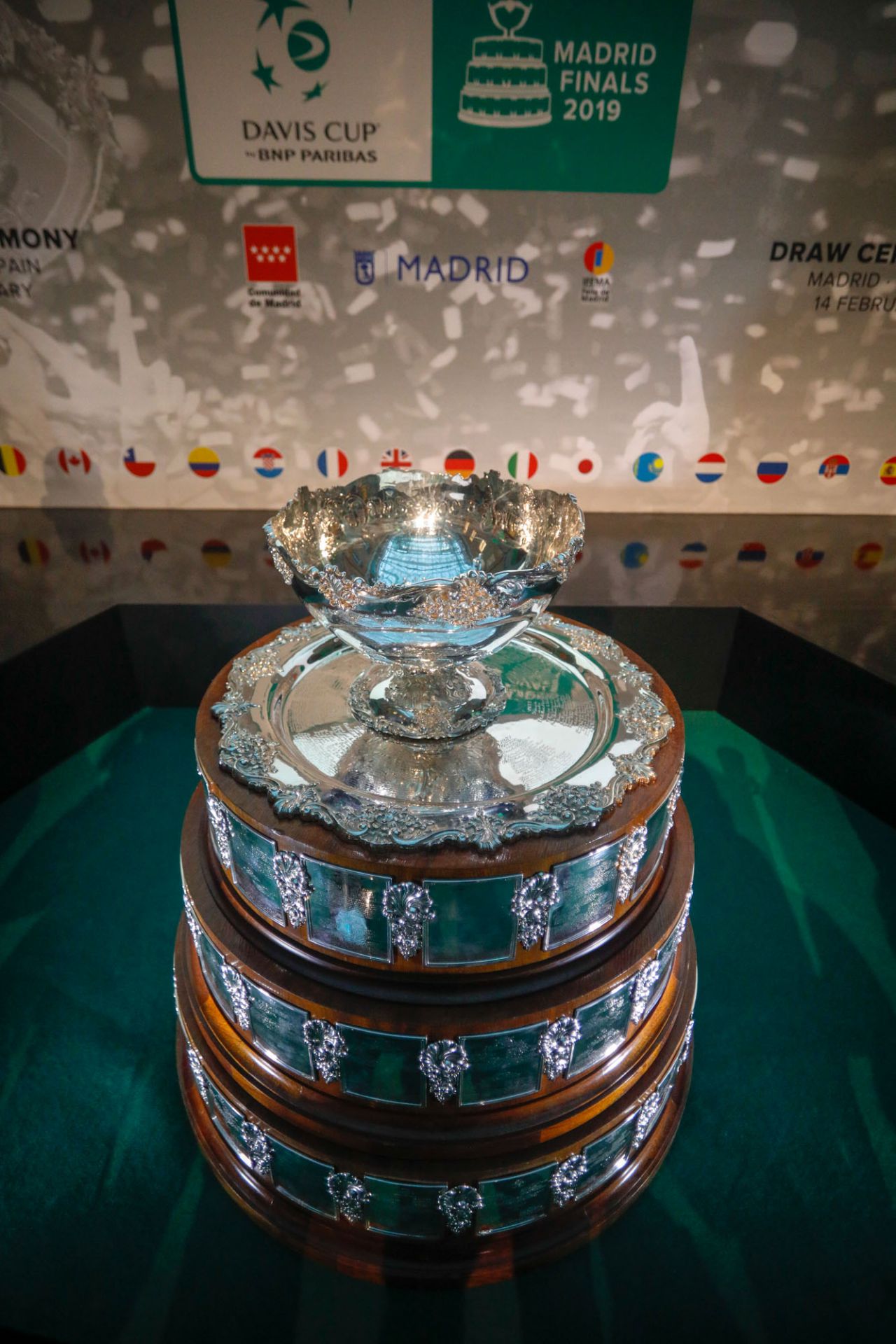 Al acto han asistido el presidente de la Comunidad de Madrid, Angel Garrido, el coordinador general de la Alcaldía de Madrid, Luis Cueto, Gerard Piqué, CEO de Kosmos Tennis y el presidente de la ITF, David Haggerty.