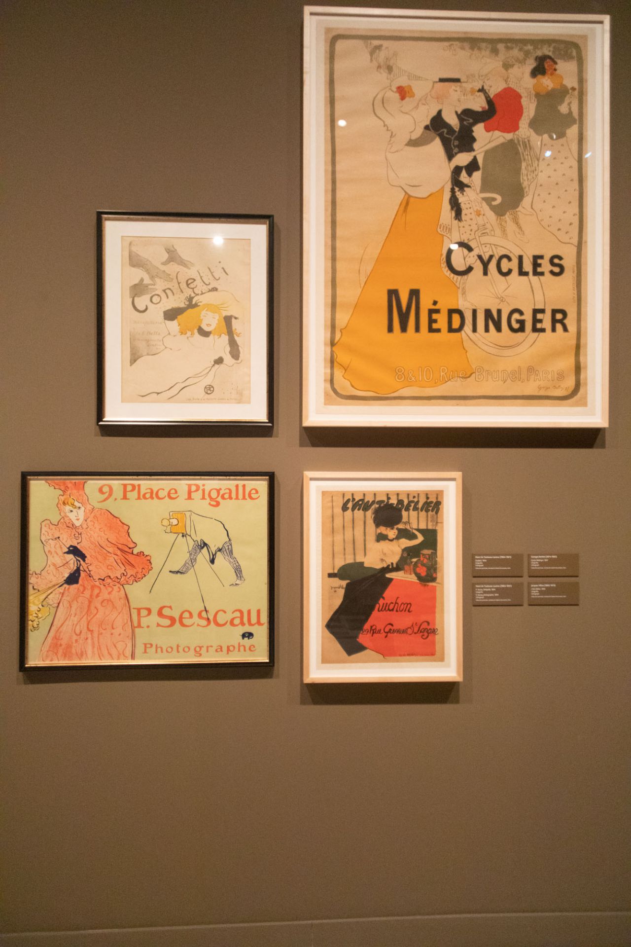 Obras de Toulouse-Lautrec, Bottini y Villon. 