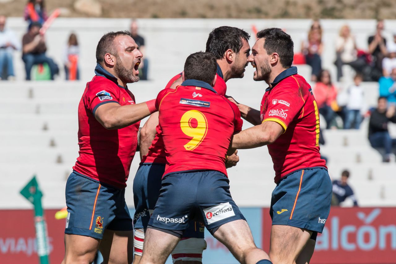 Victoria de España frente a Bélgica en el Campeonato de Europa de Rugby.