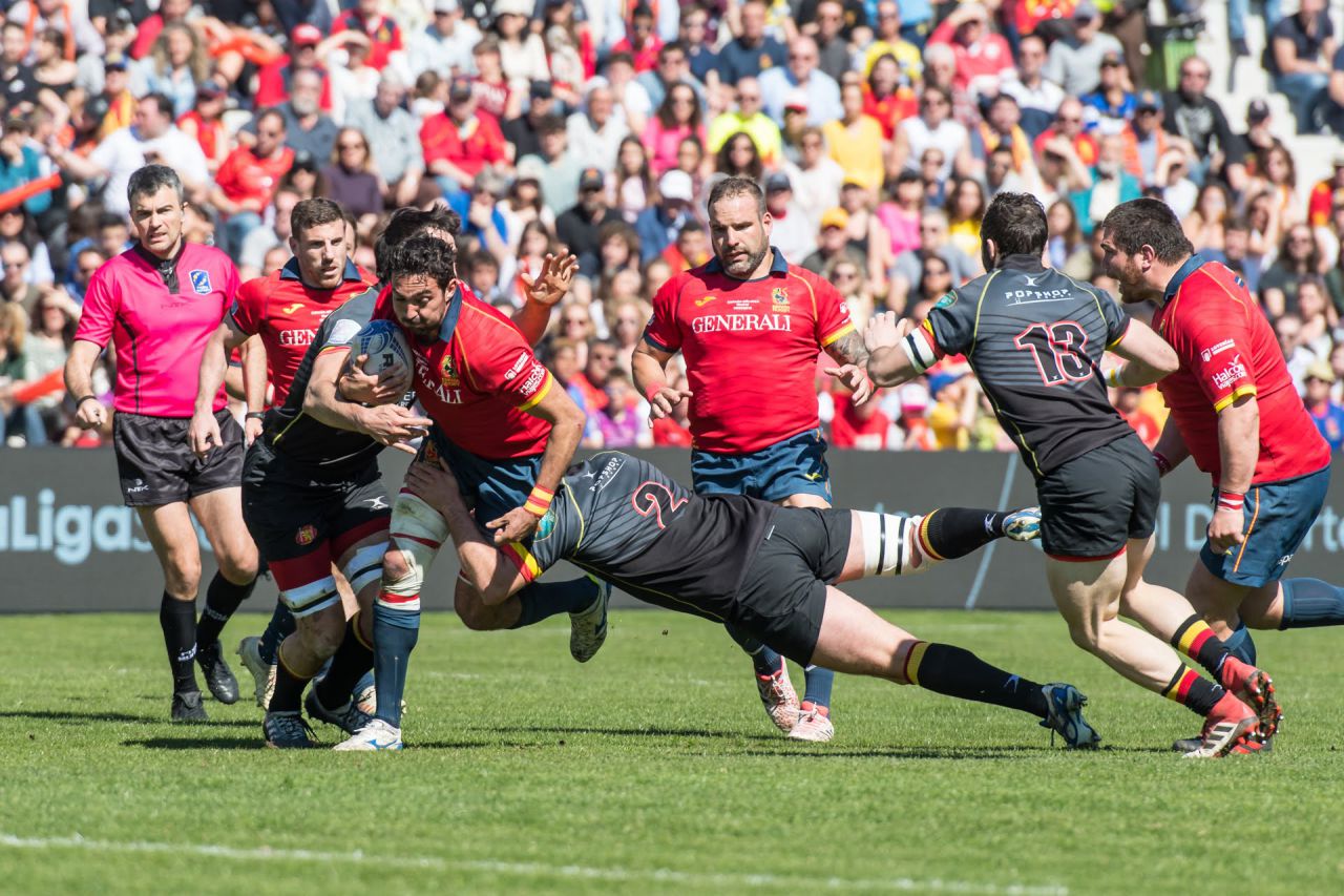 Victoria de España frente a Bélgica en el Campeonato de Europa de Rugby.