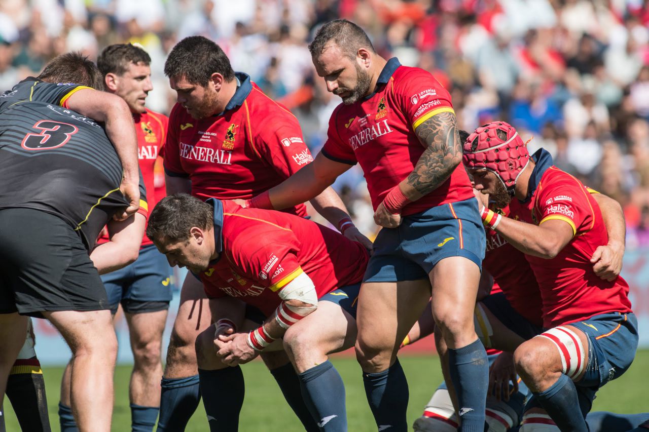 Victoria de España frente a Bélgica en el Campeonato de Europa de Rugby.